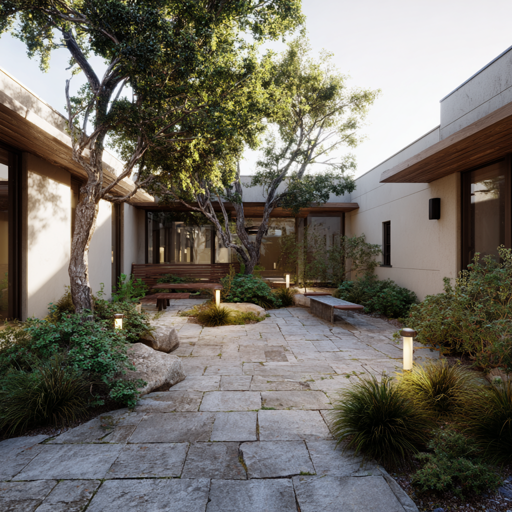 Meditation garden at KCA Advisors treatment campus